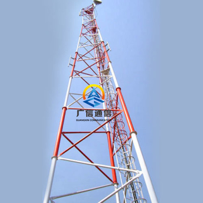 20-50M Three Legs Tubular Tower Sections with Lightning Rod