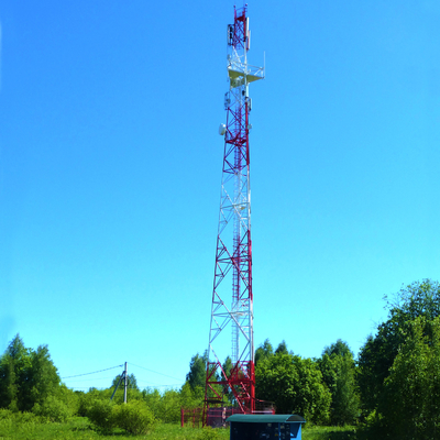 Custom Steel BTS Cell Signal Transmission Tower 4 Legs Lattice Mast