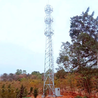 Custom Q235B Steel Microwave Radio Antenna Tower  80m/s Wind Speed