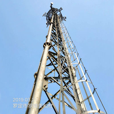 60m Galvanized Lattice Steel Towers Low Carbon Self Supporting