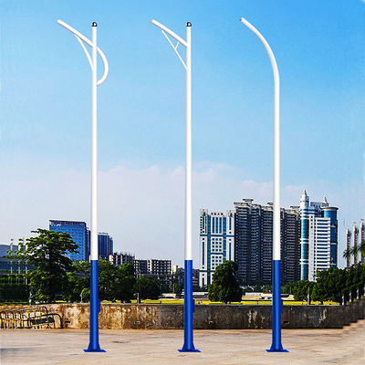Tubular Steel Tapered Conical Or Octagonal Street Light Poles 6m To 12m