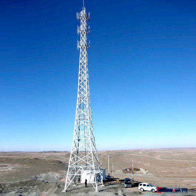 100 Feet Mobile Telecom Lattice Steel Towers Yield Strength 235MPa